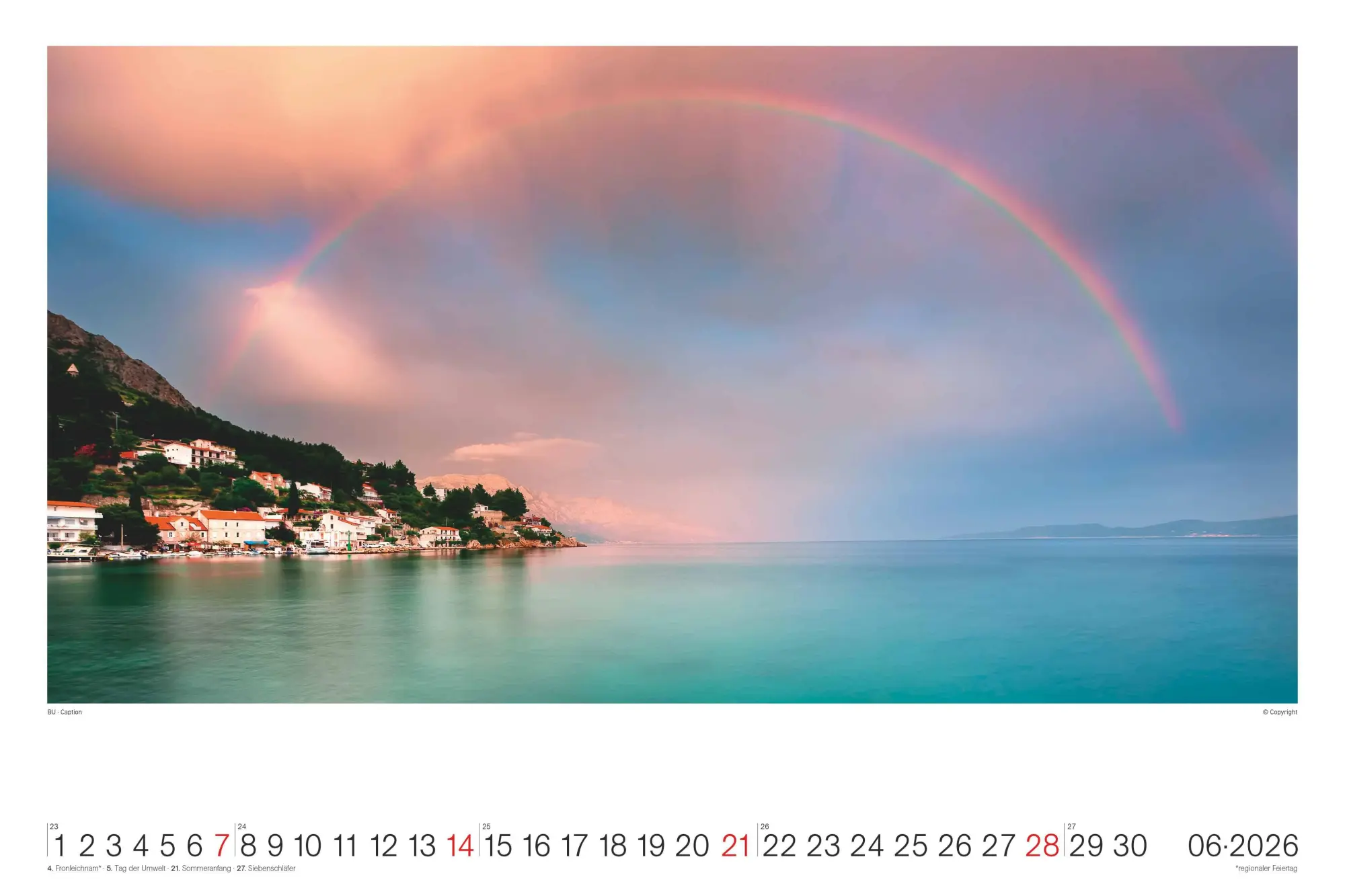 Bild: 4069095008489 | Regenbogen - Wandkalender im Format 49, 5 x 33 | Kalender | 14 S.