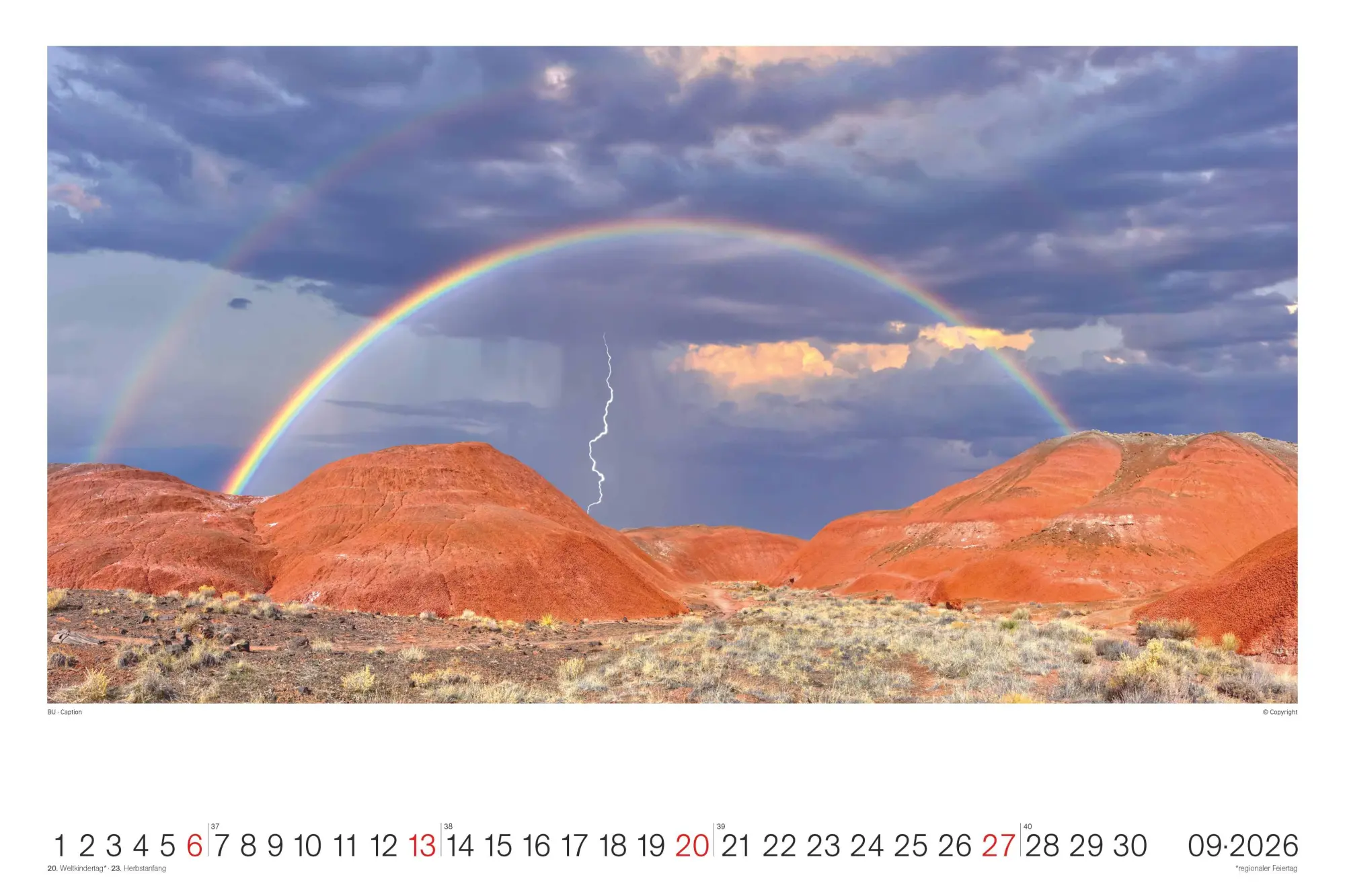 Bild: 4069095008489 | Regenbogen - Wandkalender im Format 49, 5 x 33 | Kalender | 14 S.