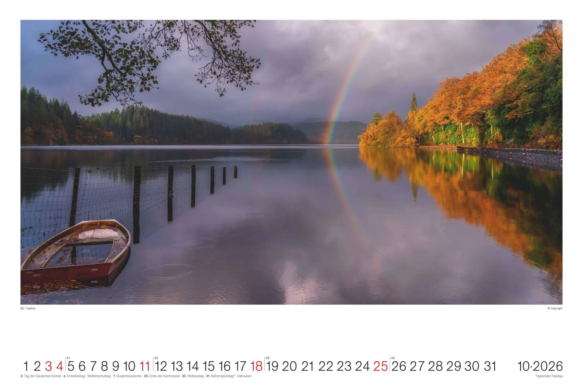 Bild: 4069095008489 | Regenbogen - Wandkalender im Format 49, 5 x 33 | Kalender | 14 S.