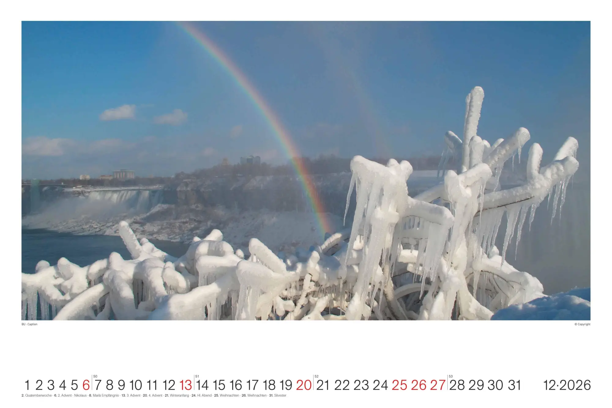 Bild: 4069095008489 | Regenbogen - Wandkalender im Format 49, 5 x 33 | Kalender | 14 S.
