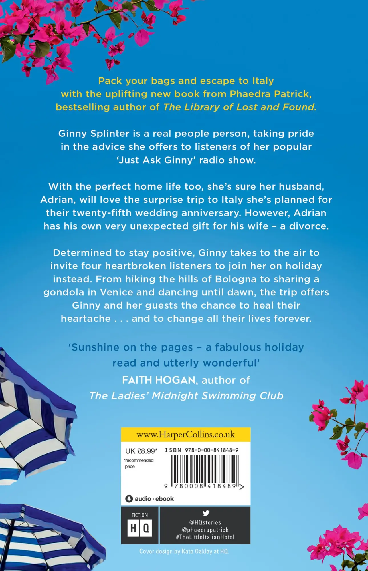 Rückseite: 9780008418489 | The Little Italian Hotel | Phaedra Patrick | Taschenbuch | Englisch