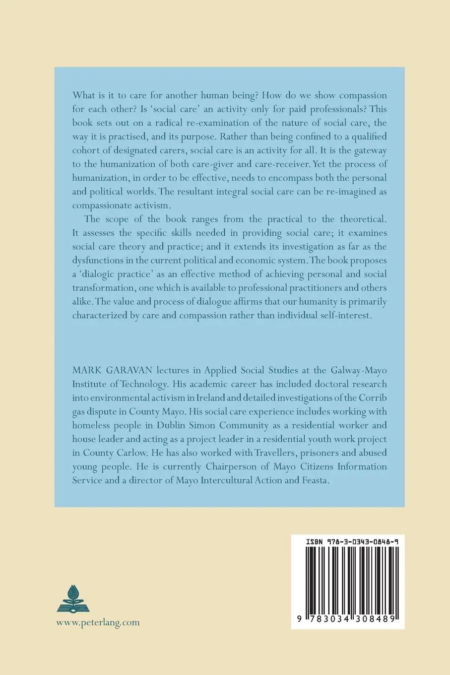 Rückseite: 9783034308489 | Compassionate Activism | An Exploration of Integral Social Care | Buch