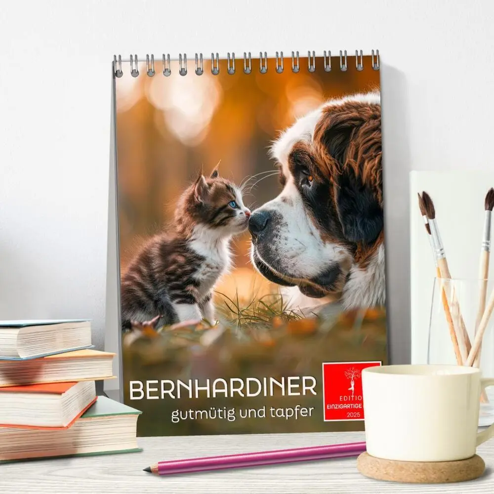 Bild: 9783457138489 | Bernhardiner - gutmütig und tapfer (Tischkalender 2025 DIN A5...