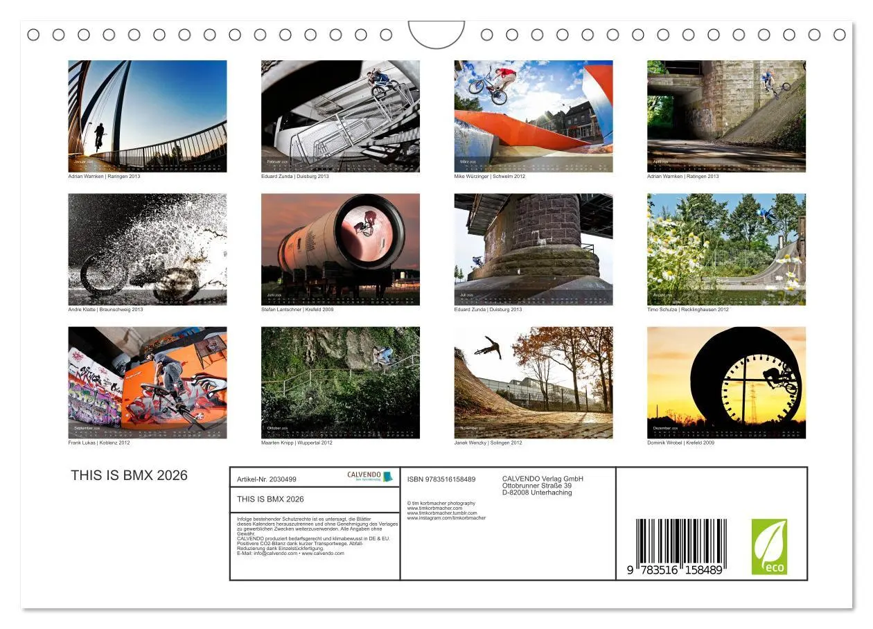 Bild: 9783516158489 | THIS IS BMX 2026 (Wandkalender 2026 DIN A4 quer), CALVENDO...