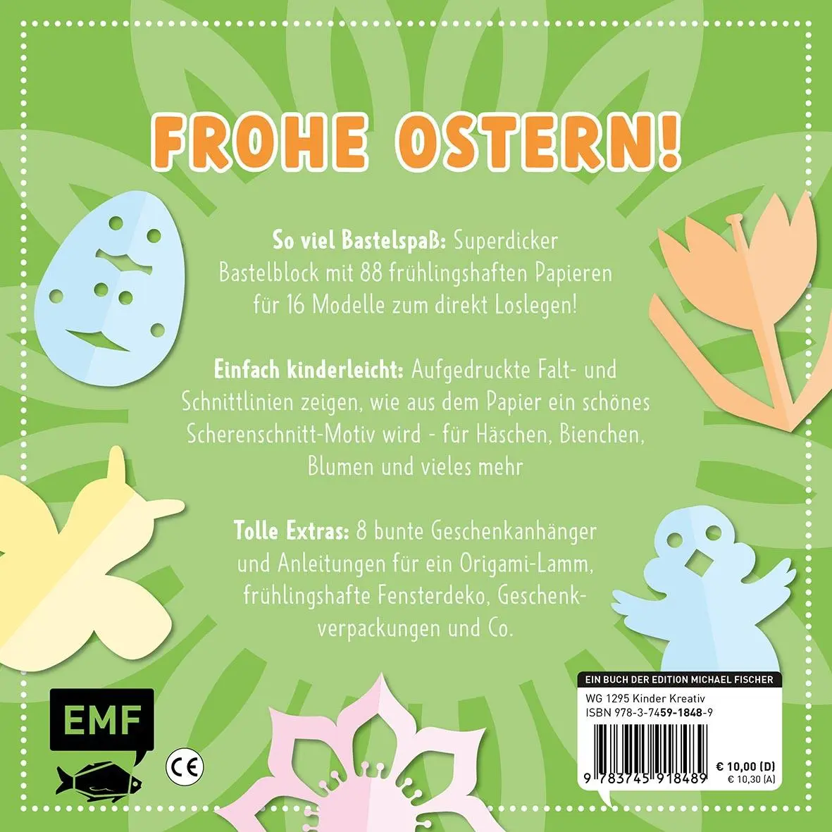 Rückseite: 9783745918489 | Bastelblock: Meine bunte Osterzeit | Ina Mielkau (u. a.) | Taschenbuch