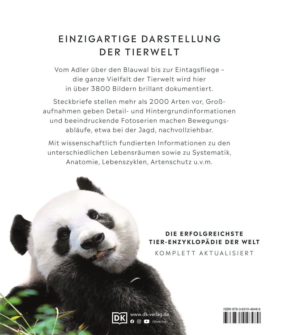 Rückseite: 9783831048489 | DK Bibliothek. Tiere | Die große Bild-Enzyklopädie mit über 2000 Arten
