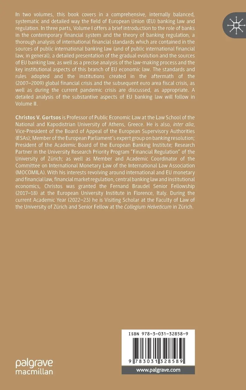 Rückseite: 9783031328589 | The European Banking Regulation Handbook, Volume I | Gortsos | Buch