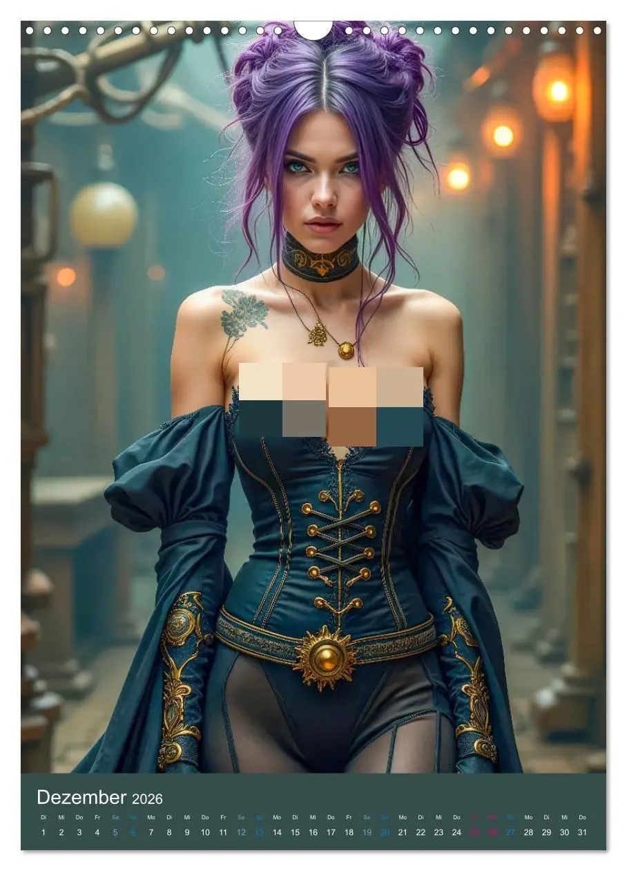 Bild: 9783457298589 | Steampunk Noir (Wandkalender 2026 DIN A3 hoch), CALVENDO...