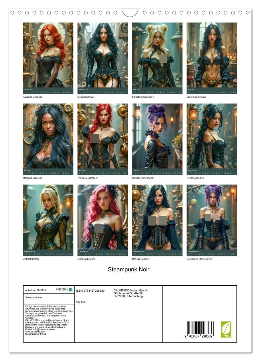Bild: 9783457298589 | Steampunk Noir (Wandkalender 2026 DIN A3 hoch), CALVENDO...