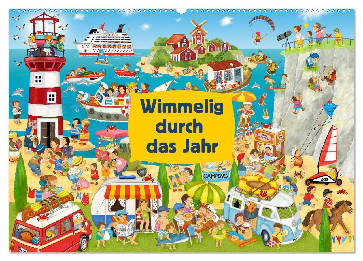 Cover: 9783457368589 | Wimmelig durch das Jahr (Wandkalender 2026 DIN A2 quer), CALVENDO...