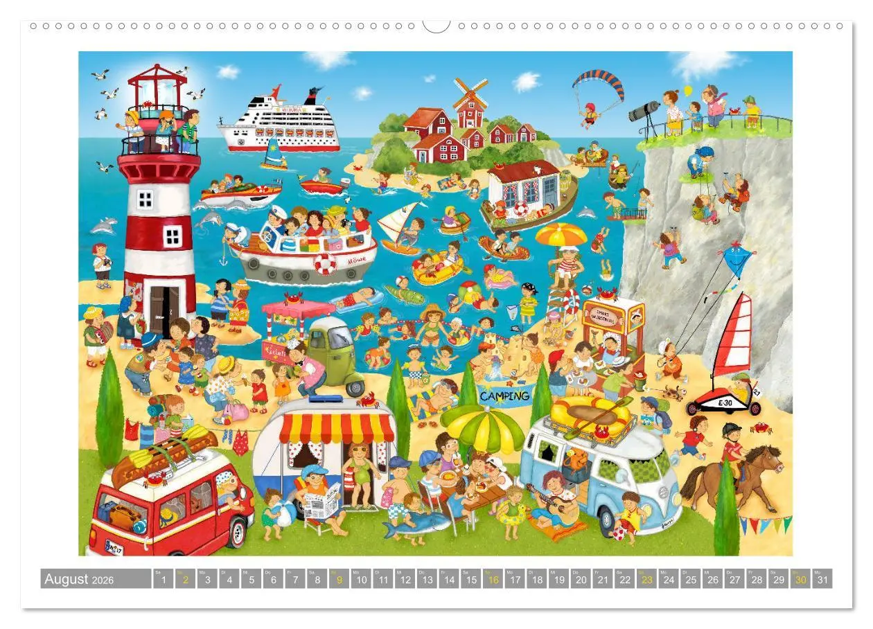 Bild: 9783457368589 | Wimmelig durch das Jahr (Wandkalender 2026 DIN A2 quer), CALVENDO...