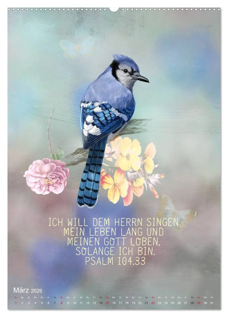 Bild: 9783516388589 | Bibelworte für Vogelfreunde (hochwertiger Premium Wandkalender 2026...