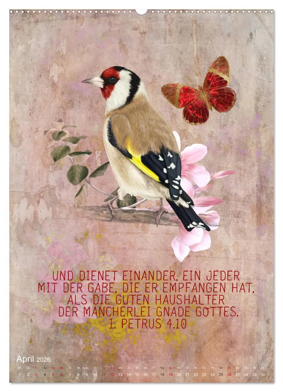 Bild: 9783516388589 | Bibelworte für Vogelfreunde (hochwertiger Premium Wandkalender 2026...