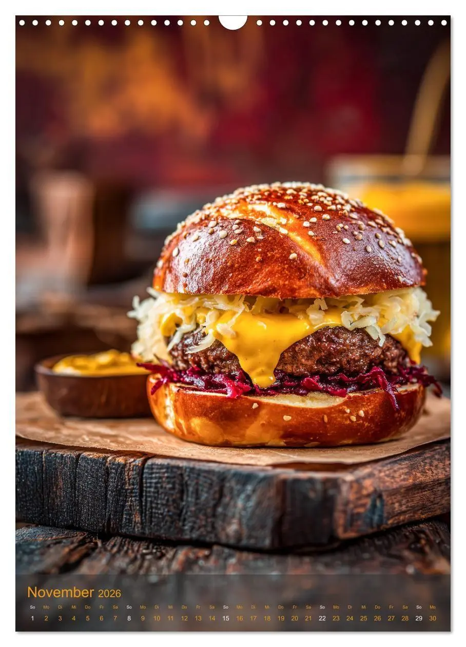 Bild: 9783516698589 | Burger Kalender - Foodporn für echte Burgerfans (Wandkalender 2026...