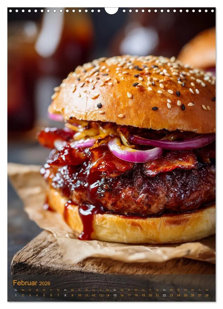 Bild: 9783516698589 | Burger Kalender - Foodporn für echte Burgerfans (Wandkalender 2026...