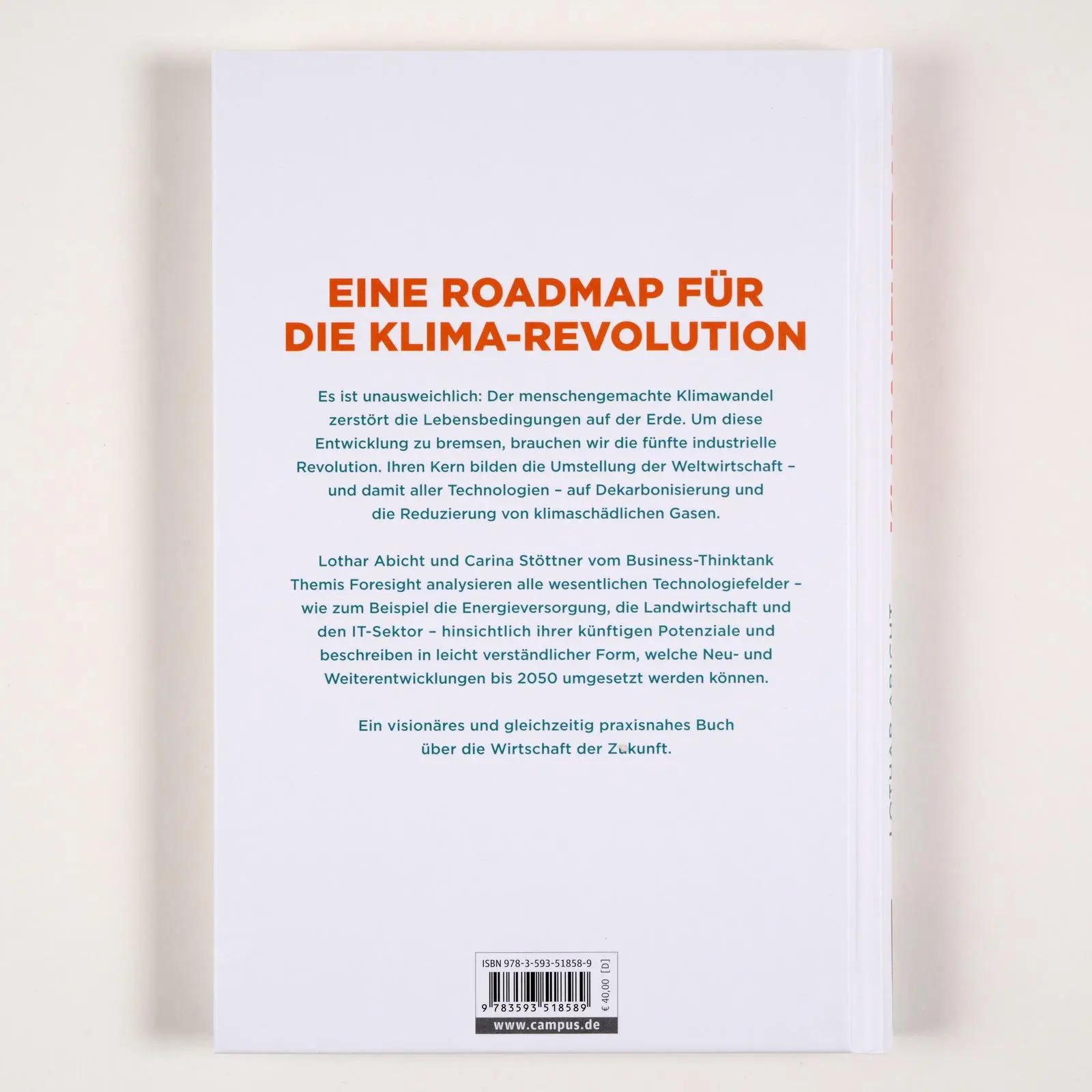 Rückseite: 9783593518589 | Klimaneutral! | Lothar Abicht (u. a.) | Buch | 219 S. | Deutsch | 2024