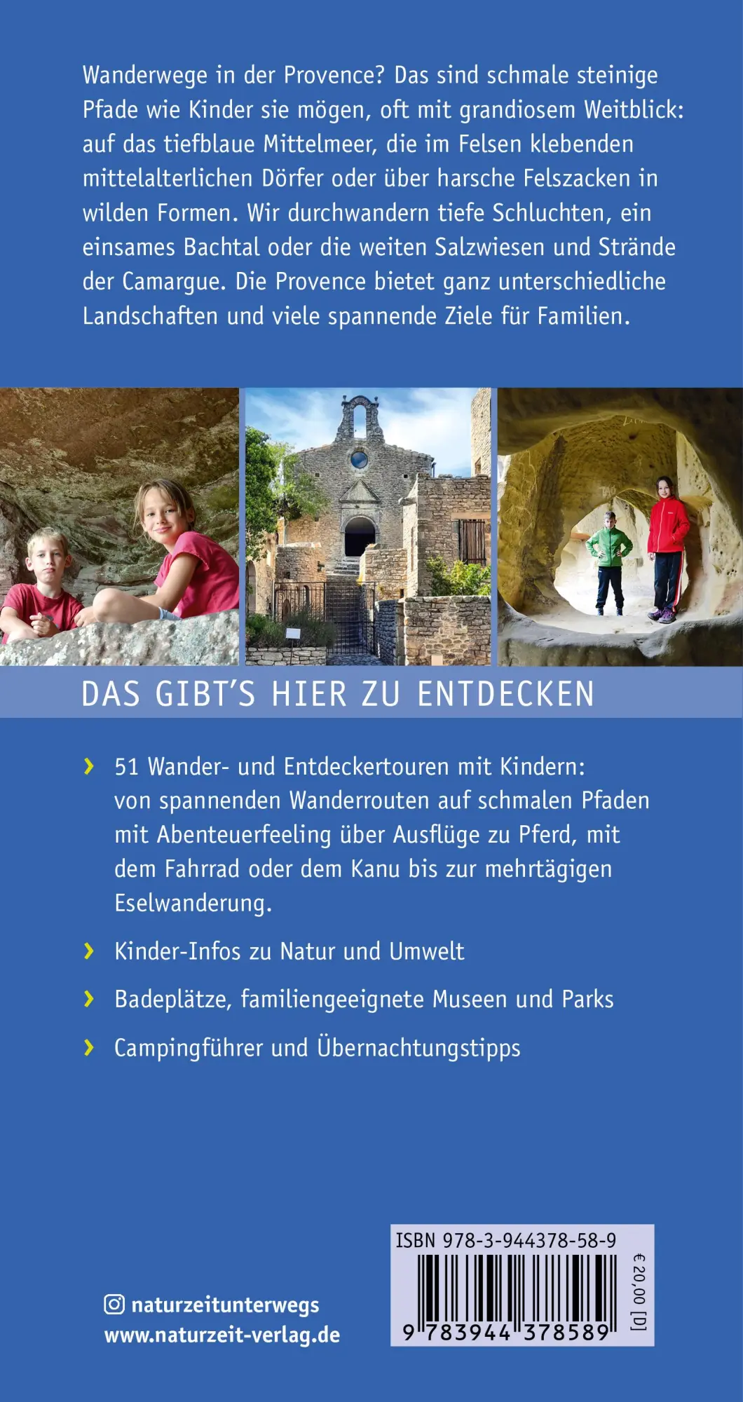 Rückseite: 9783944378589 | Naturzeit mit Kindern. Provence | Regina Stockmann | Taschenbuch
