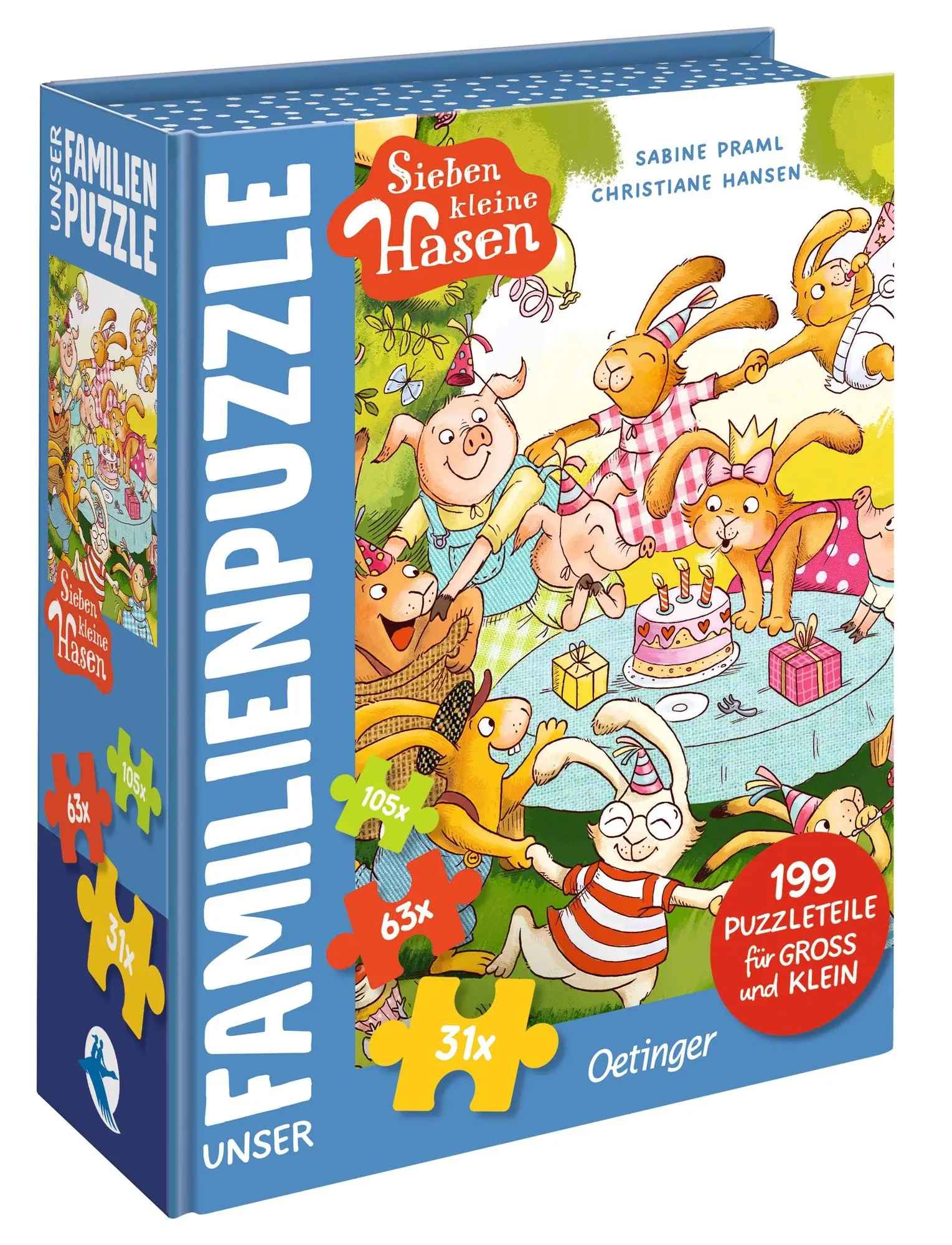Cover: 4260512188689 | Sieben kleine Hasen. Unser Familien-Puzzle | Sabine Praml | Spiel