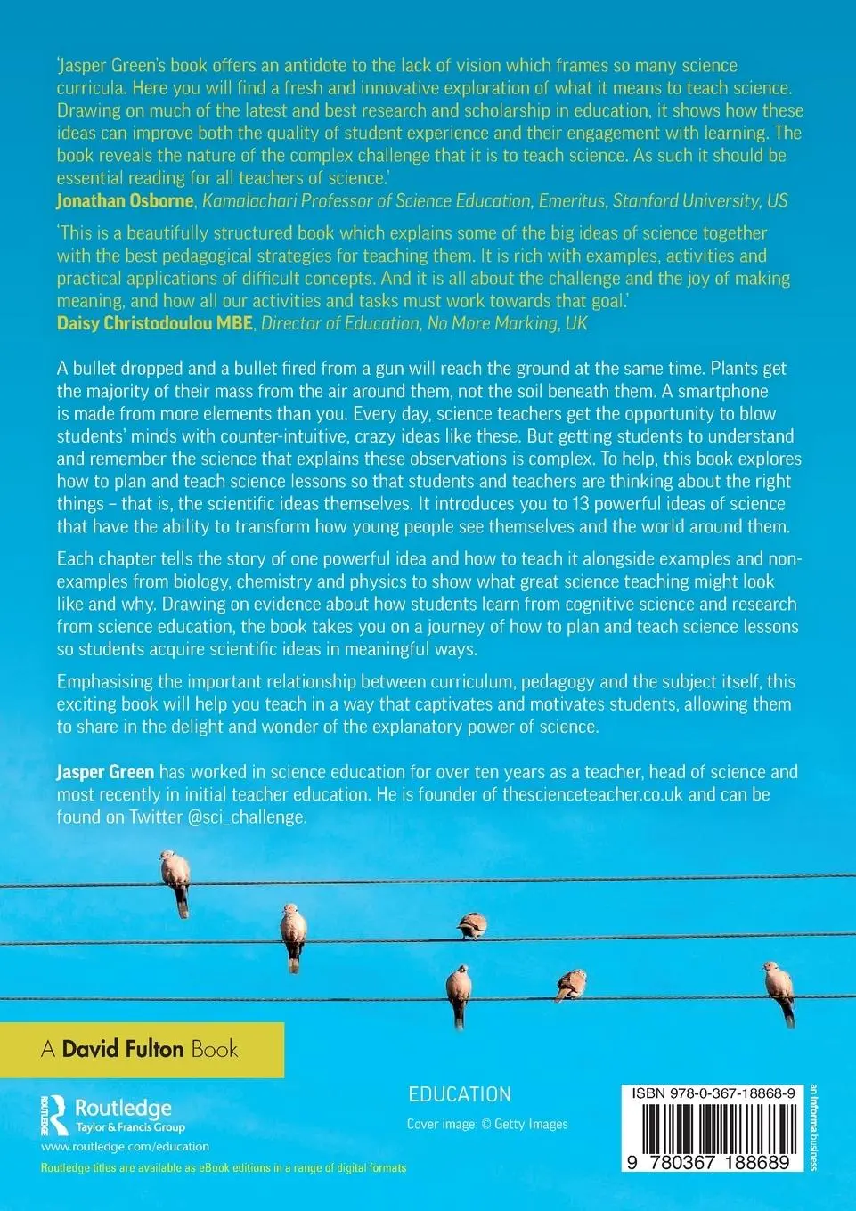 Rückseite: 9780367188689 | Powerful Ideas of Science and How to Teach Them | Jasper Green | Buch