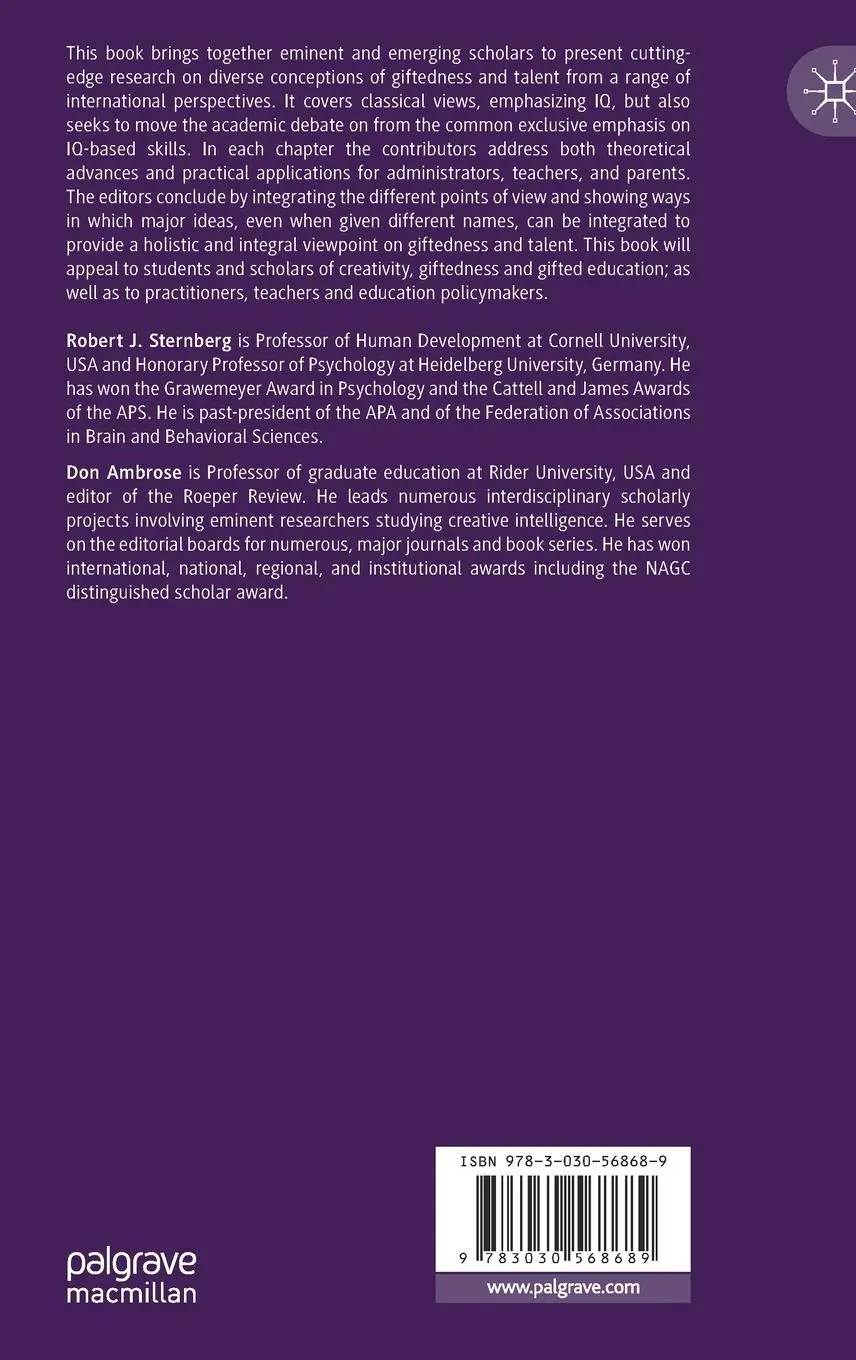 Rückseite: 9783030568689 | Conceptions of Giftedness and Talent | Don Ambrose (u. a.) | Buch