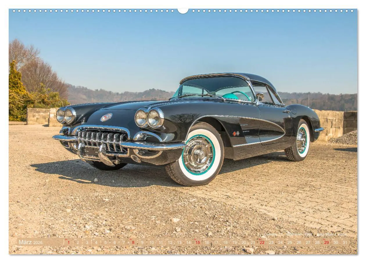 Bild: 9783457738689 | Corvette Oldtimer 2026 (hochwertiger Premium Wandkalender 2026 DIN...