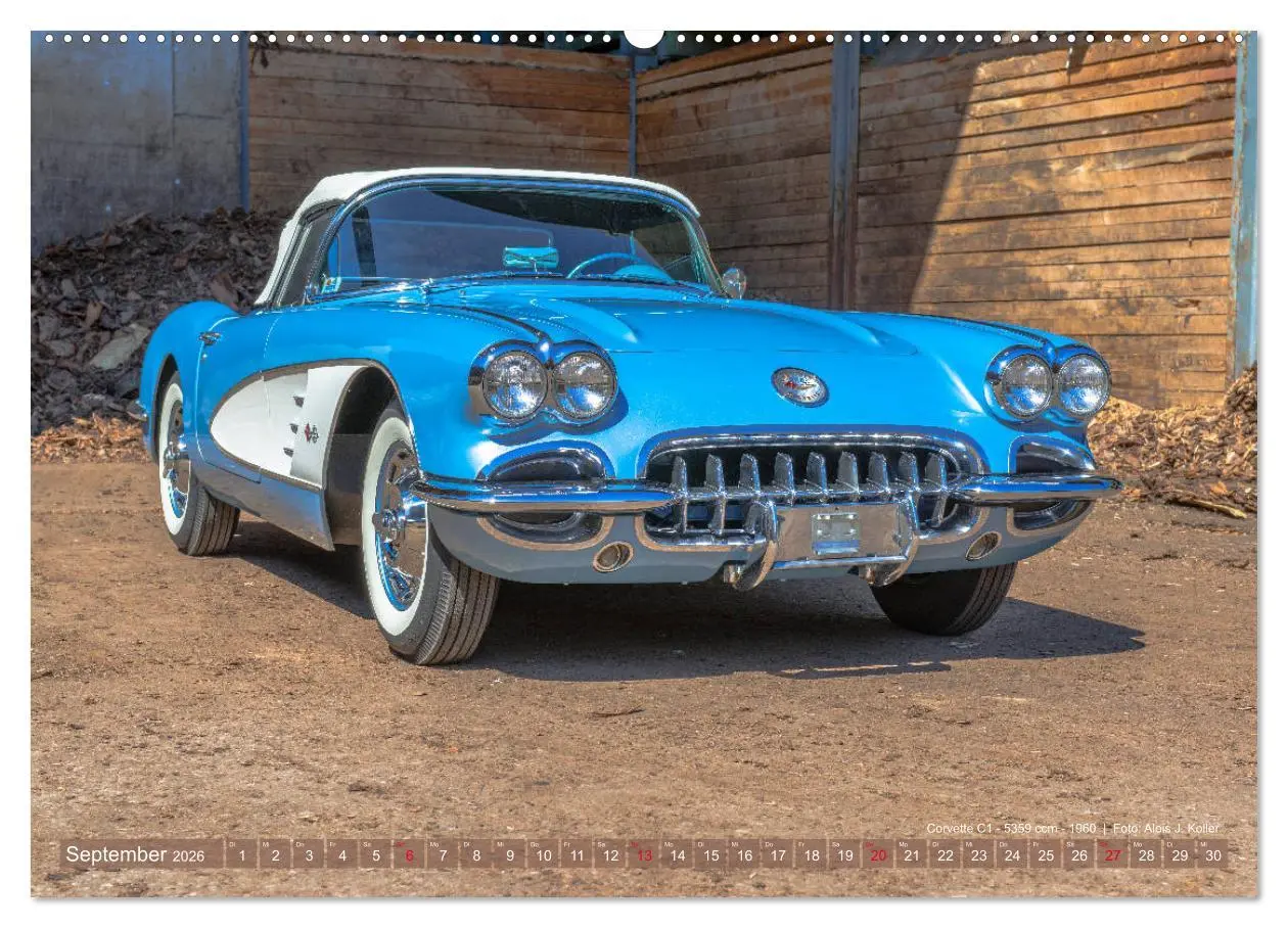 Bild: 9783457738689 | Corvette Oldtimer 2026 (hochwertiger Premium Wandkalender 2026 DIN...