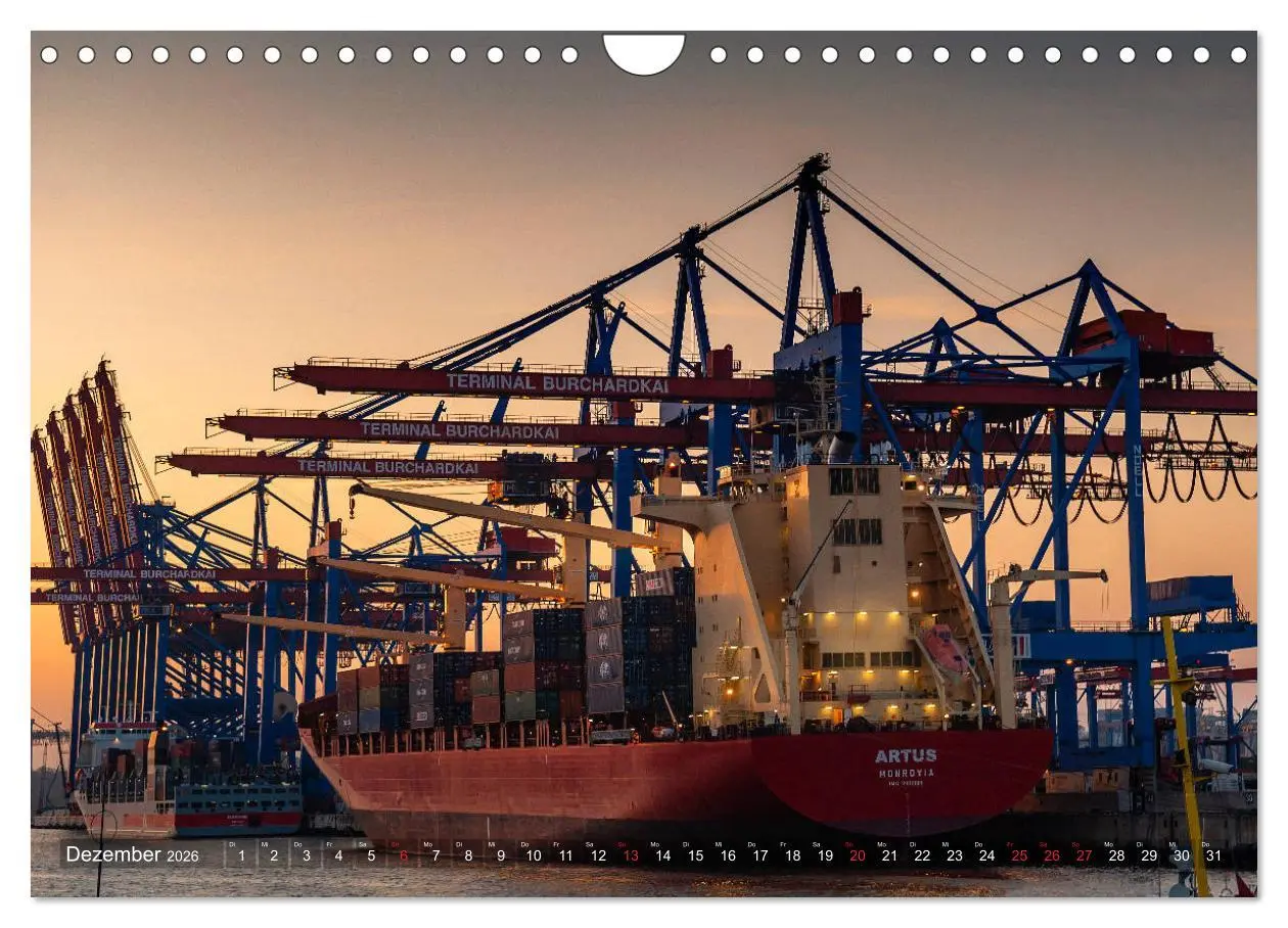 Bild: 9783457808689 | Hamburg Hafen (Wandkalender 2026 DIN A4 quer), CALVENDO Monatskalender