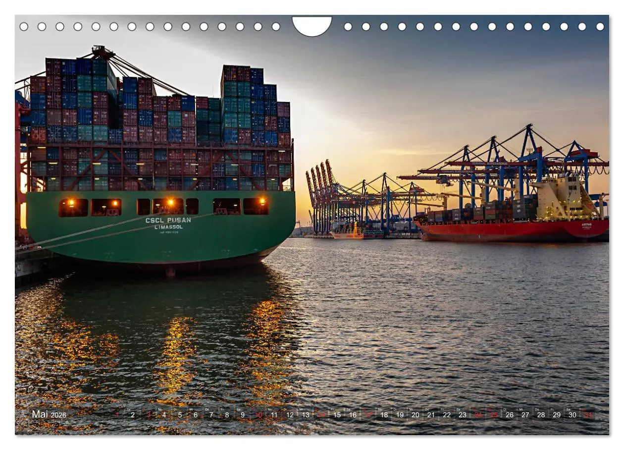 Bild: 9783457808689 | Hamburg Hafen (Wandkalender 2026 DIN A4 quer), CALVENDO Monatskalender