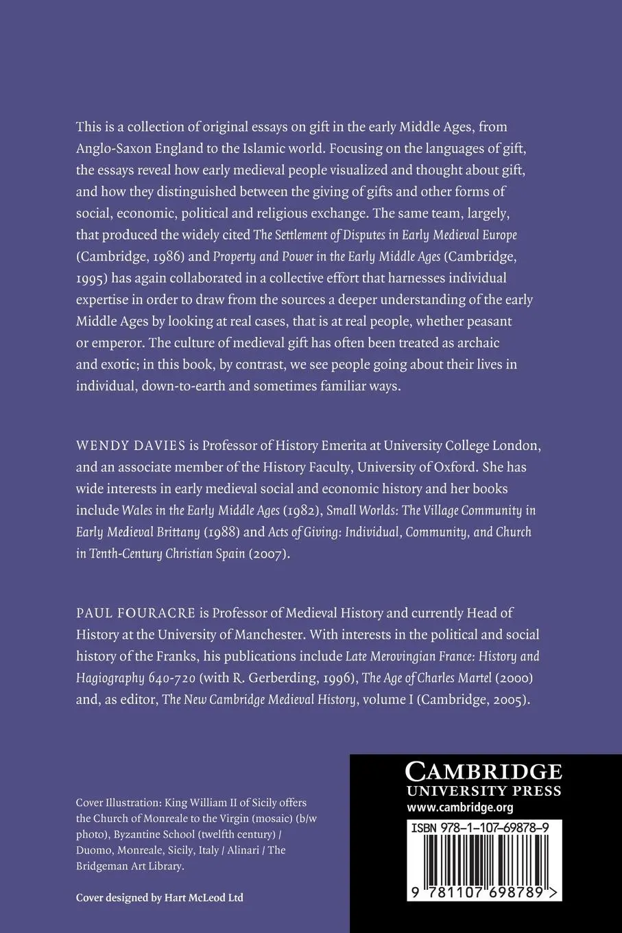 Rückseite: 9781107698789 | The Languages of Gift in the Early Middle Ages | Wendy Davies (u. a.)