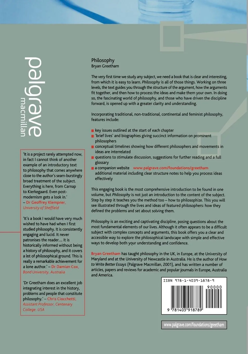 Rückseite: 9781403918789 | Philosophy | B. Greetham | Taschenbuch | xvii | Englisch | 2006