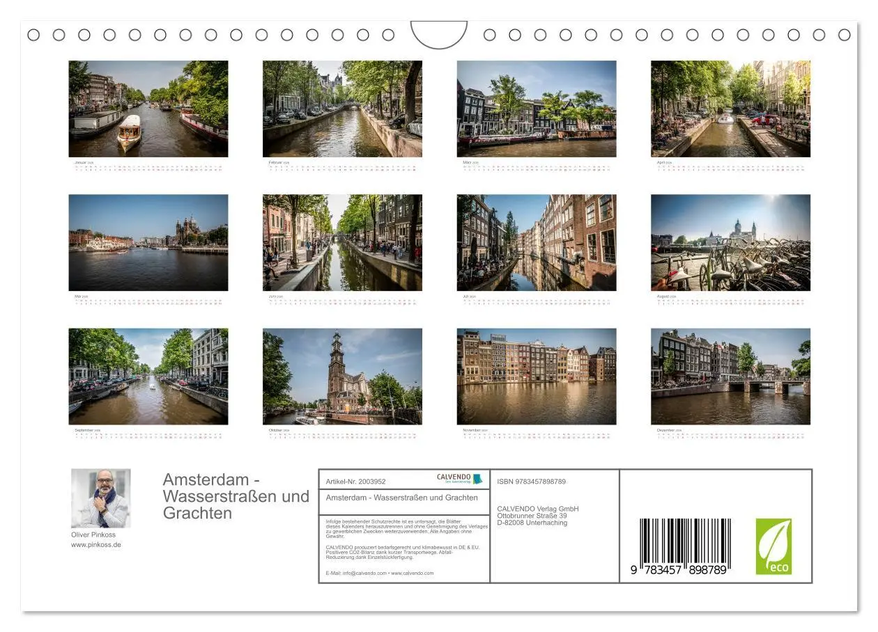 Bild: 9783457898789 | Amsterdam - Wasserstraßen und Grachten (Wandkalender 2026 DIN A4...
