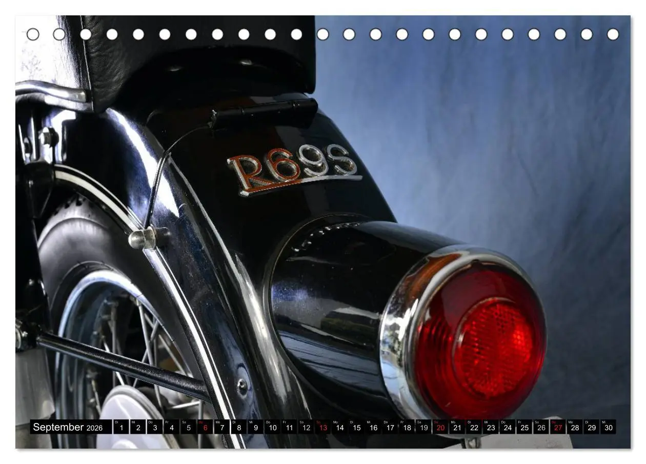 Bild: 9783516128789 | BMW R69S (Tischkalender 2026 DIN A5 quer), CALVENDO Monatskalender