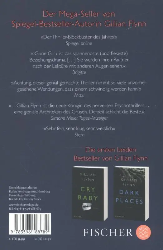 Rückseite: 9783596188789 | Gone Girl - Das perfekte Opfer | Gillian Flynn | Taschenbuch | 592 S.