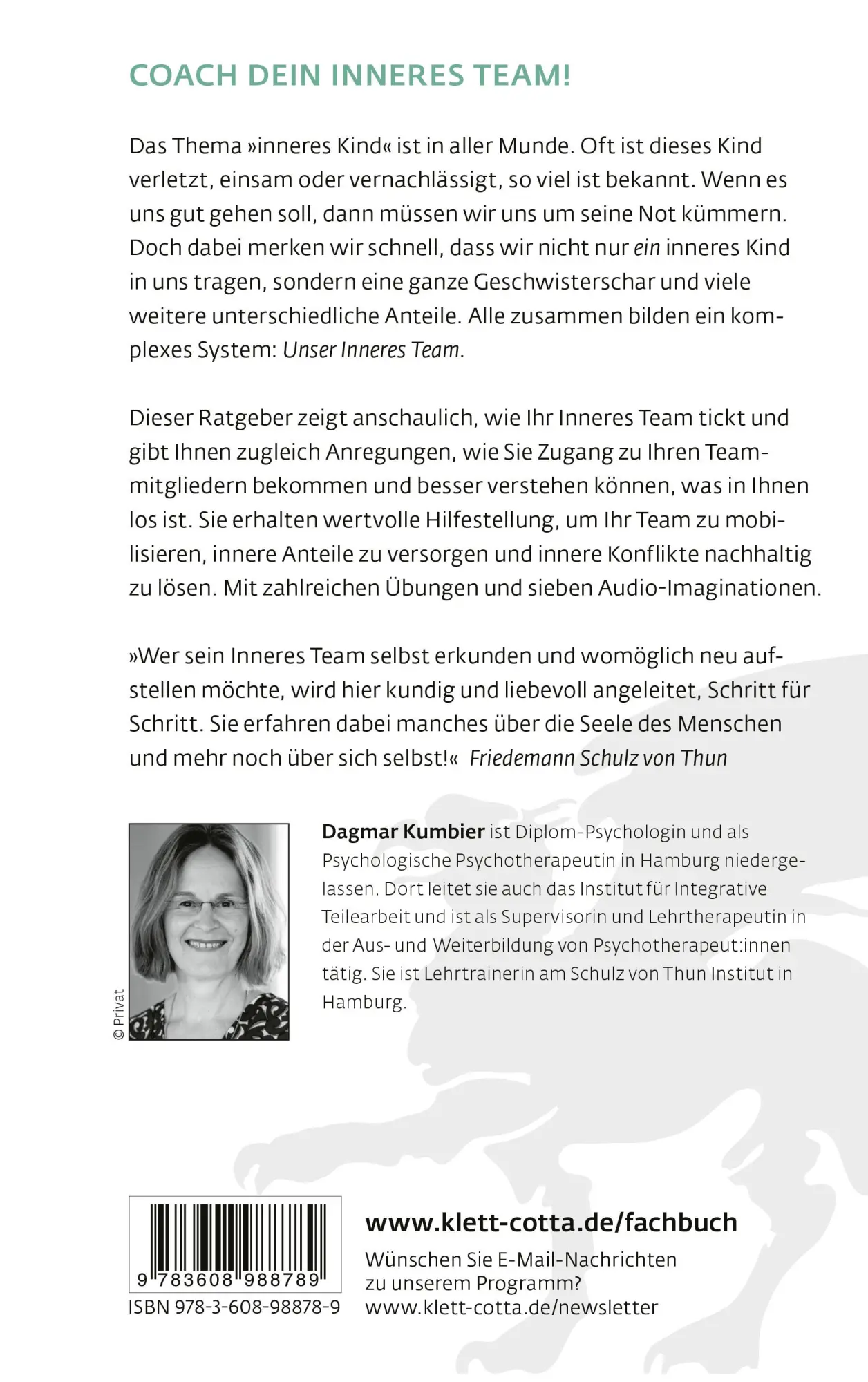 Rückseite: 9783608988789 | Wie dein Inneres Team tickt (Fachratgeber Klett-Cotta) | Kumbier