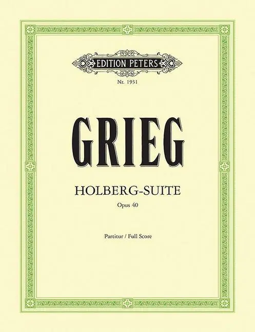 Cover: 9790014008789 | Holberg Suite - Score | Edvard Grieg | Taschenbuch | Edition Peters