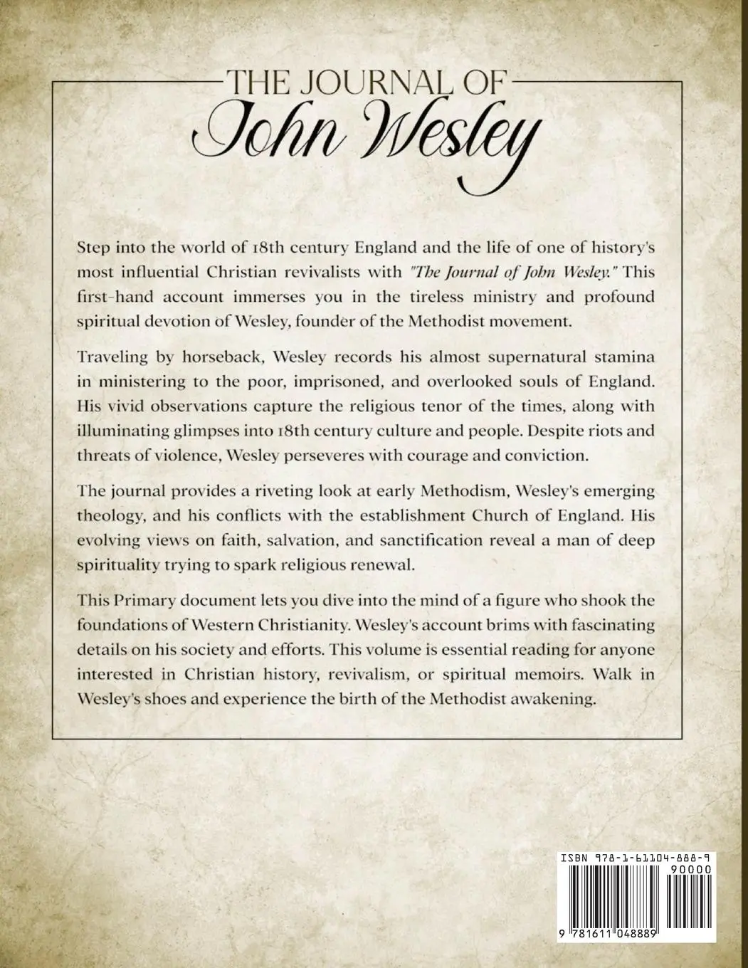 Rückseite: 9781611048889 | The Journal of John Wesley | John Wesley | Taschenbuch | Englisch