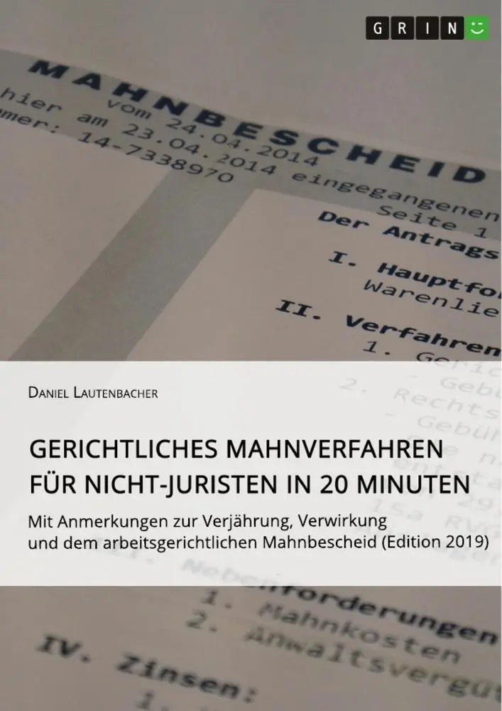 Cover: 9783346078889 | Gerichtliches Mahnverfahren für Nicht-Juristen in 20 Minuten | Buch