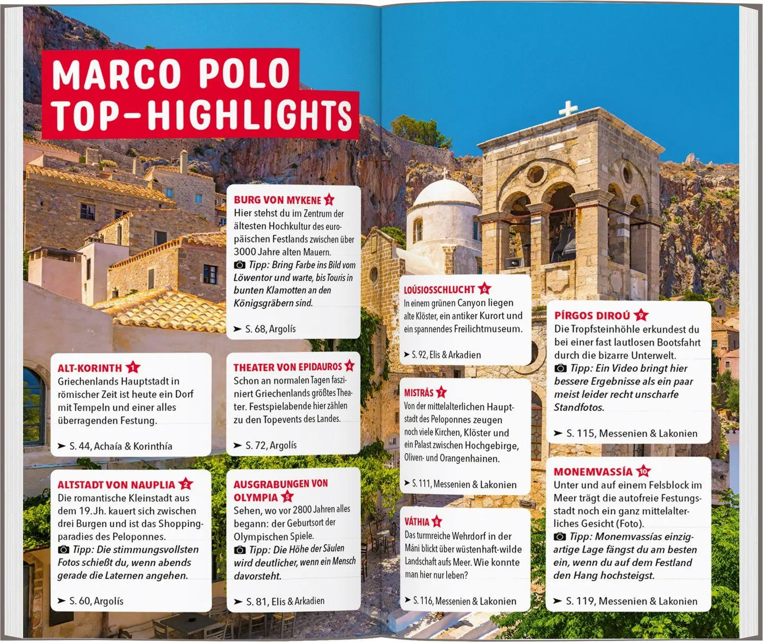Bild: 9783829748889 | MARCO POLO Reiseführer Peloponnes | Klaus Bötig (u. a.) | Taschenbuch