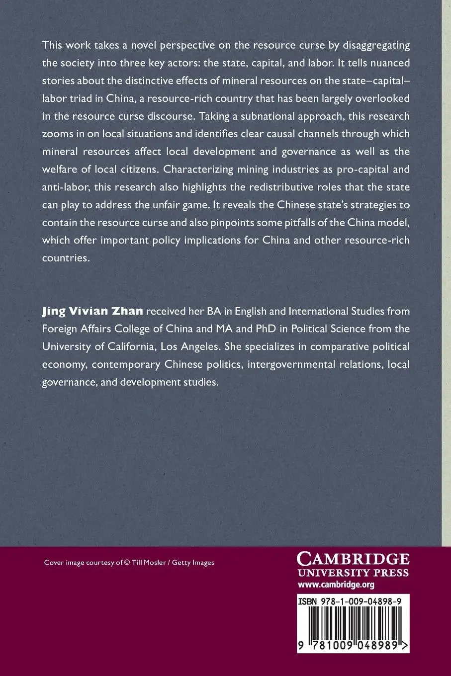 Rückseite: 9781009048989 | China's Contained Resource Curse | Vivian Jing Zhan | Taschenbuch