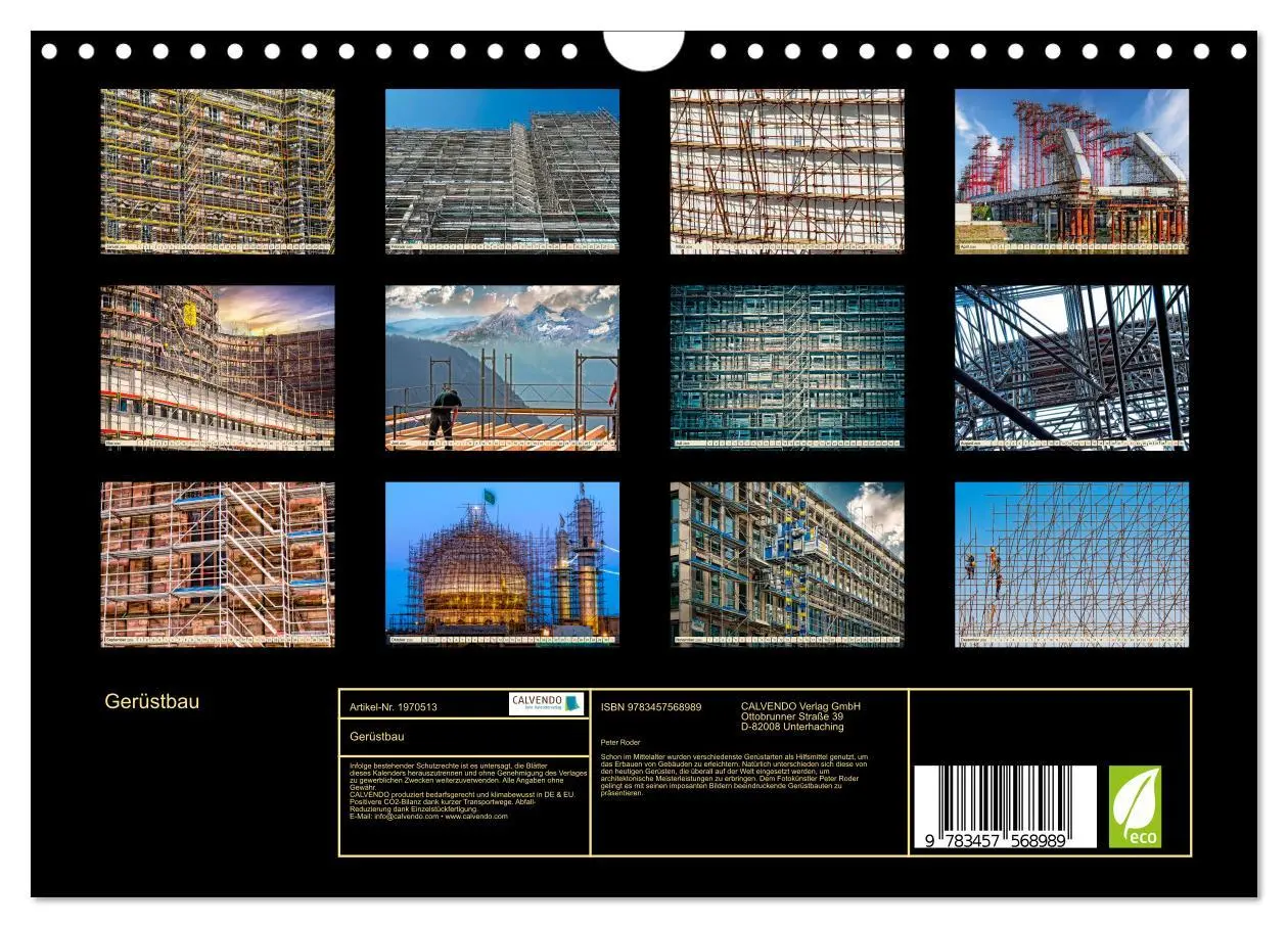 Bild: 9783457568989 | Gerüstbau (Wandkalender 2026 DIN A4 quer), CALVENDO Monatskalender