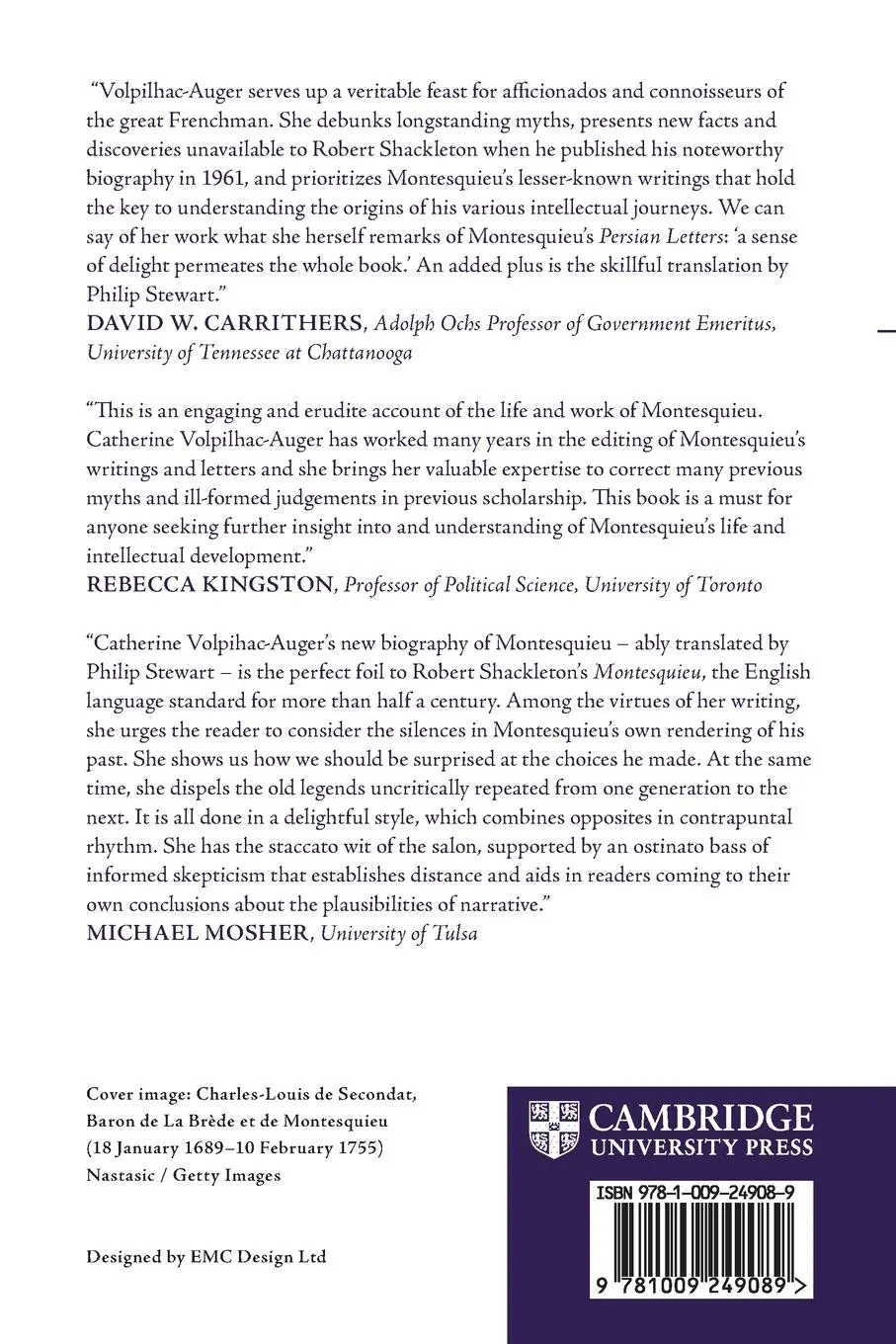 Rückseite: 9781009249089 | Montesquieu | Catherine Volpilhac-Auger | Taschenbuch | Englisch