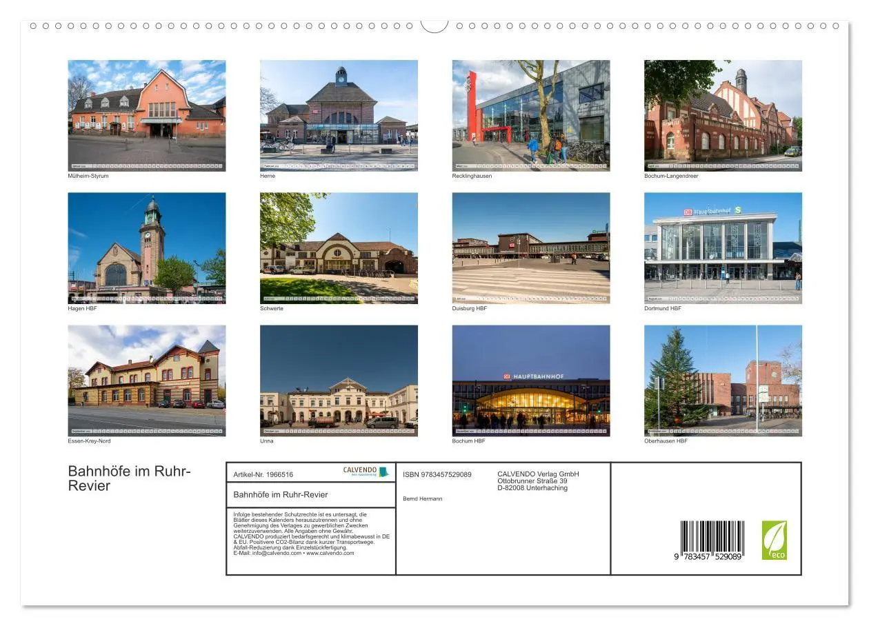 Bild: 9783457529089 | Bahnhöfe im Ruhr-Revier (hochwertiger Premium Wandkalender 2026 DIN...