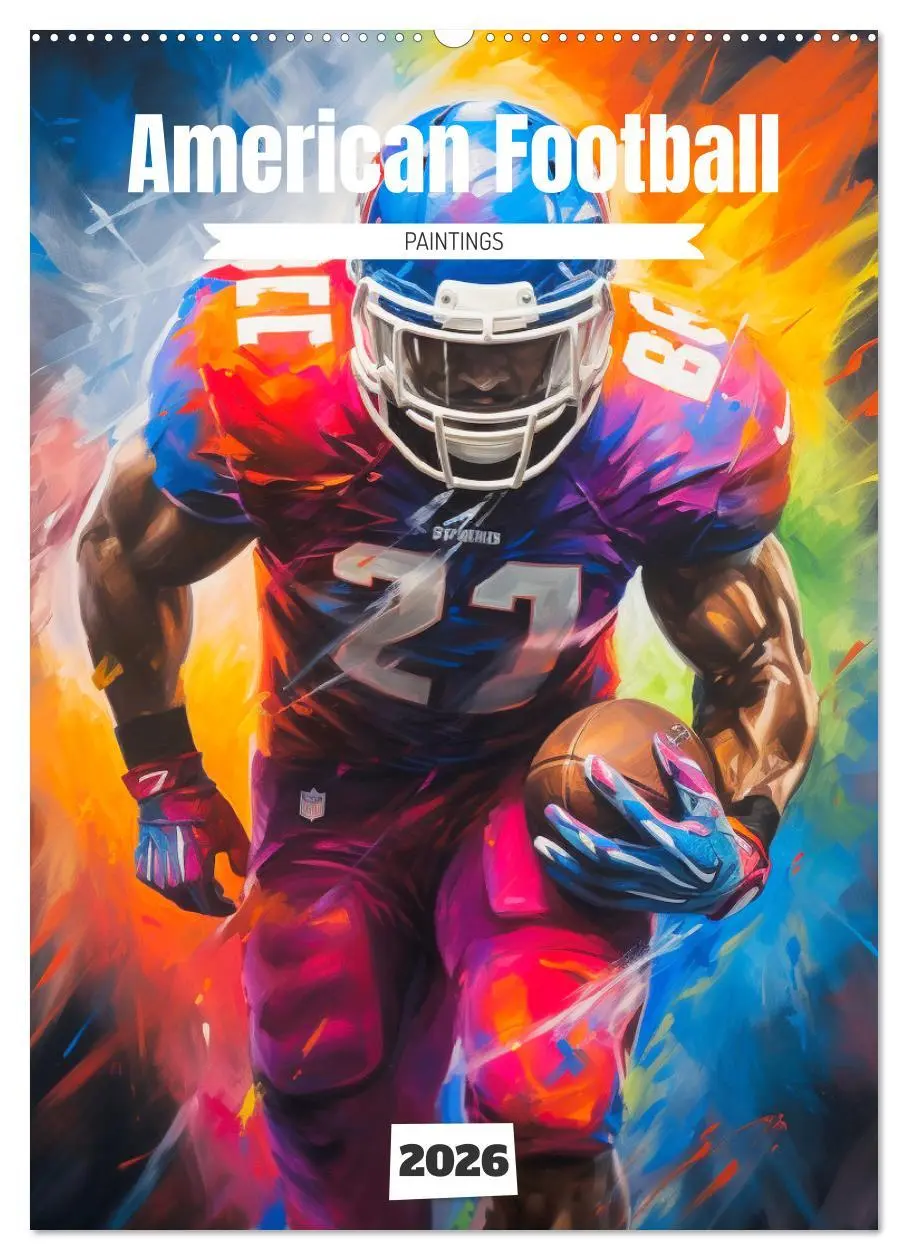 Cover: 9783516309089 | American Football. Paintings (Wandkalender 2026 DIN A2 hoch),...