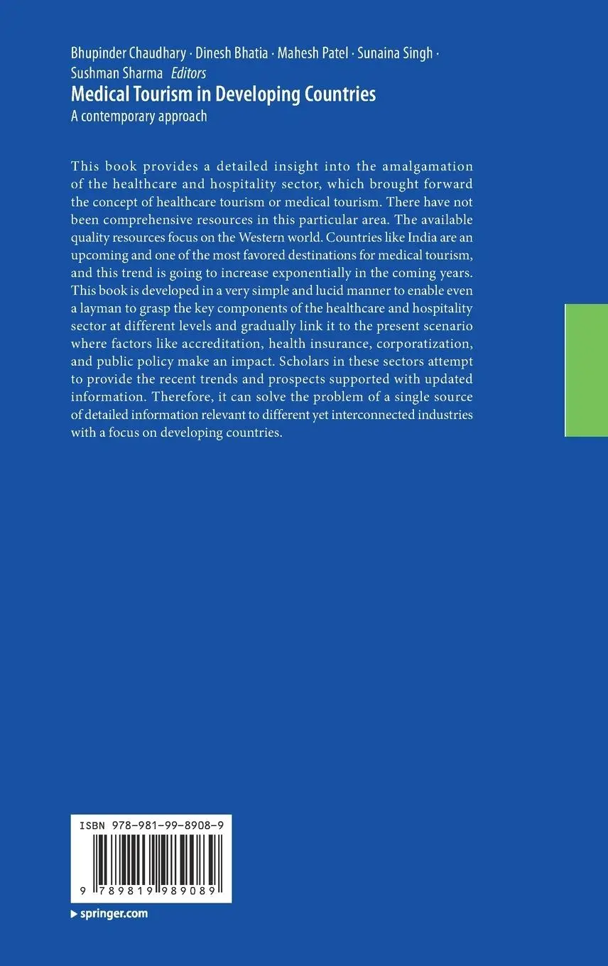 Rückseite: 9789819989089 | Medical Tourism in Developing Countries | A contemporary approach | x