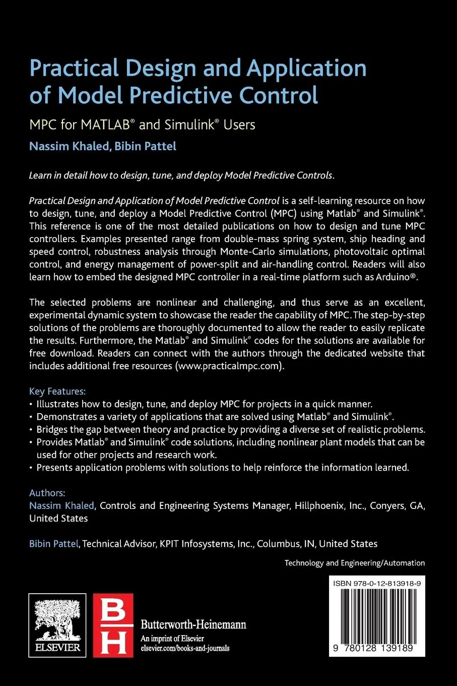 Rückseite: 9780128139189 | Practical Design and Application of Model Predictive Control | Buch