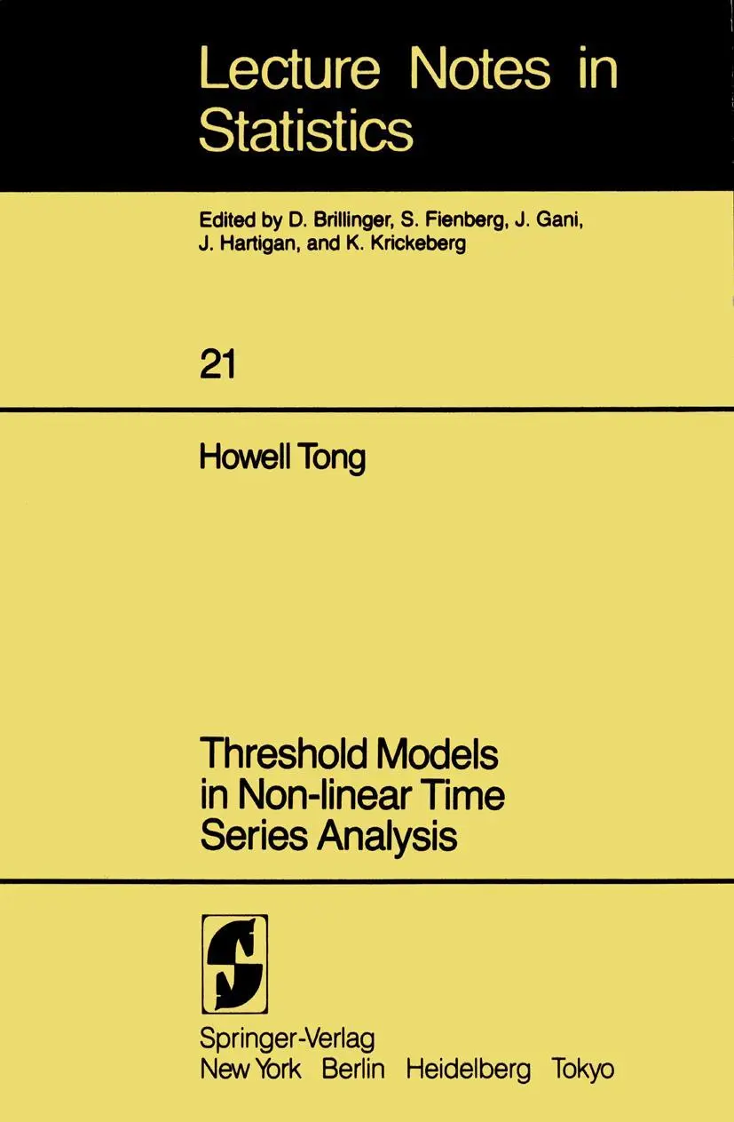Cover: 9780387909189 | Threshold Models in Non-linear Time Series Analysis | H. Tong | Buch