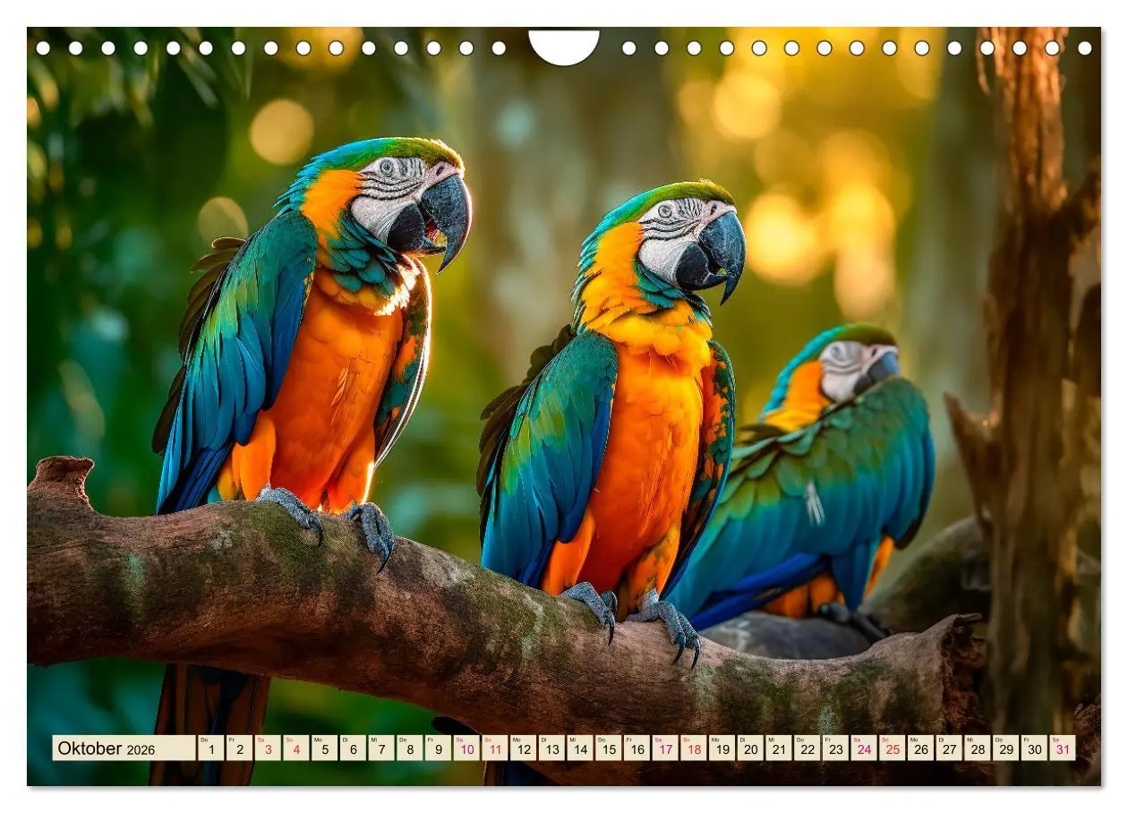 Bild: 9783457379189 | Papageien - Ara (Wandkalender 2026 DIN A4 quer), CALVENDO...