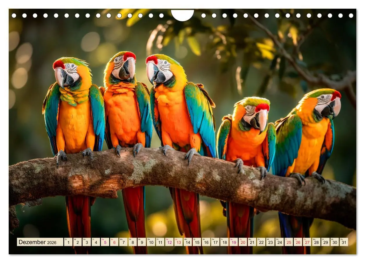 Bild: 9783457379189 | Papageien - Ara (Wandkalender 2026 DIN A4 quer), CALVENDO...