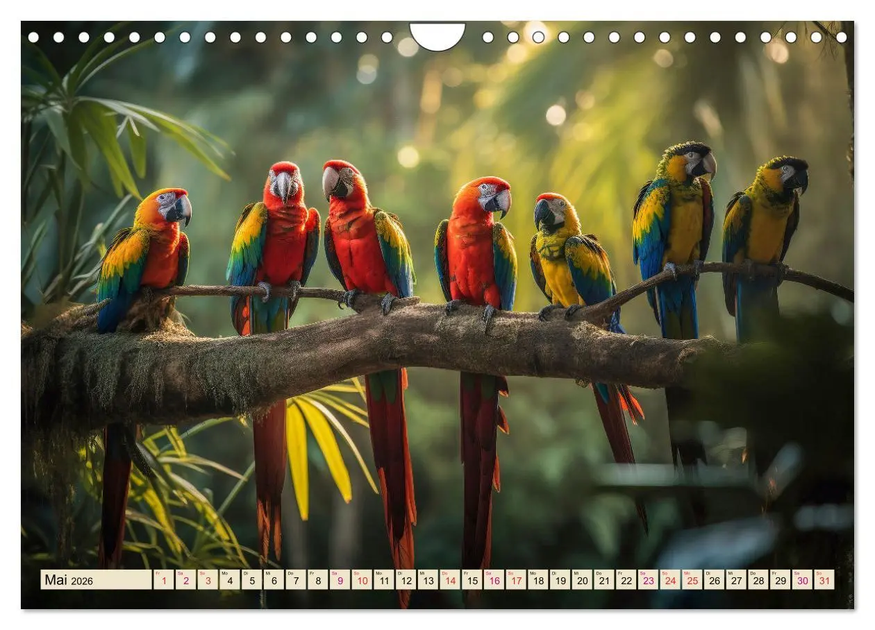 Bild: 9783457379189 | Papageien - Ara (Wandkalender 2026 DIN A4 quer), CALVENDO...