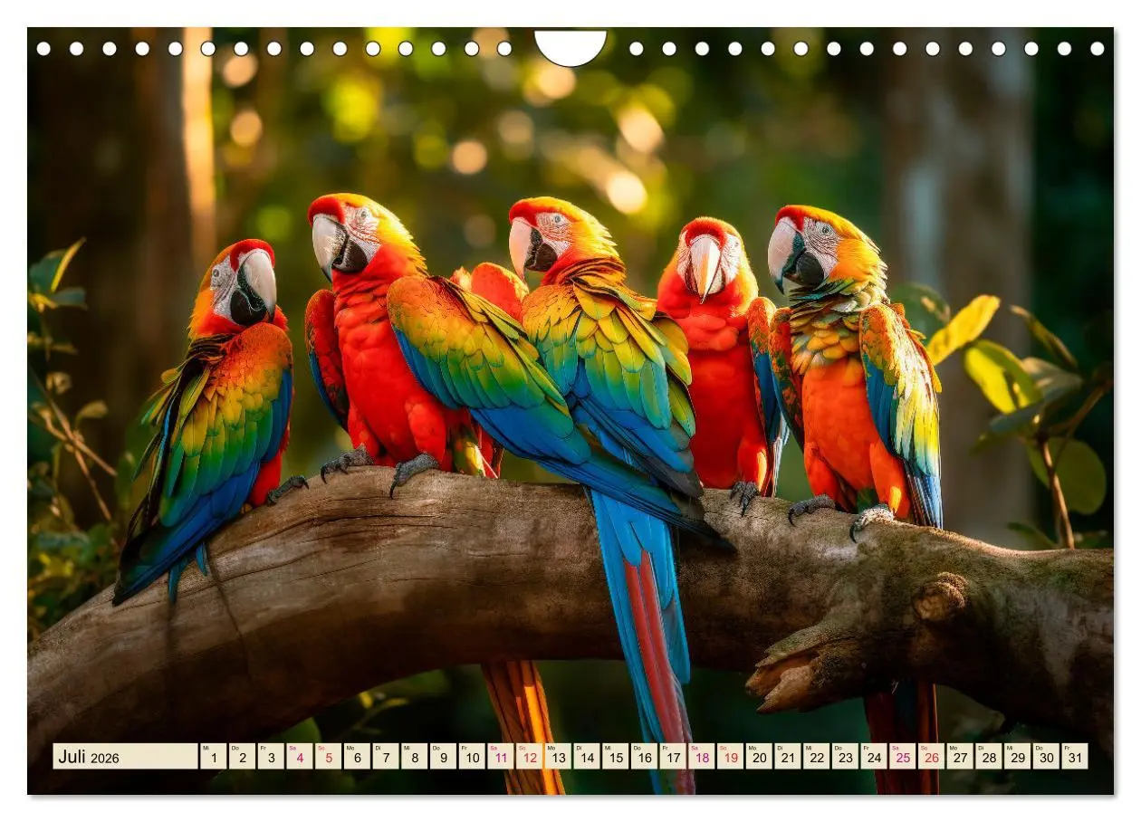 Bild: 9783457379189 | Papageien - Ara (Wandkalender 2026 DIN A4 quer), CALVENDO...